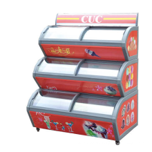 Commercial portable counter top 3 layer ice cream freezer display